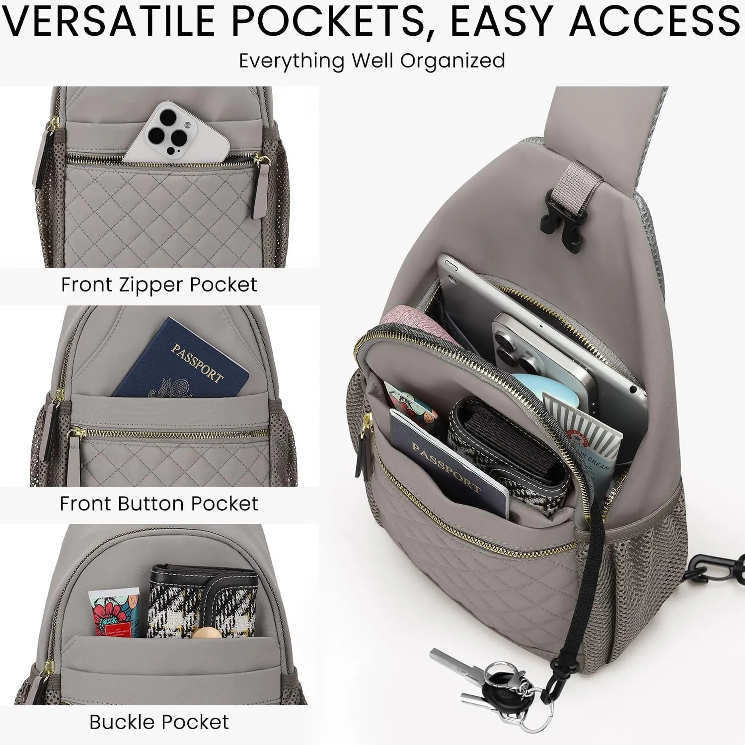 Small Crossbody Purses Bags for Women Men Travel, Chest Sling Bag Women Casual Cross Body Bag for Woman Sling Backpack