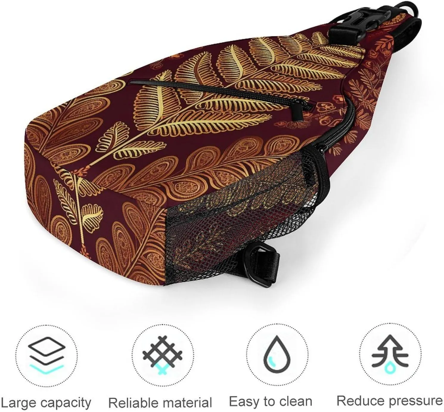 Small Crossbody Sling Backpack Mid-Century Modern Art Cat Chest Bags for Traveling Chest Fashion Shoulder Bag