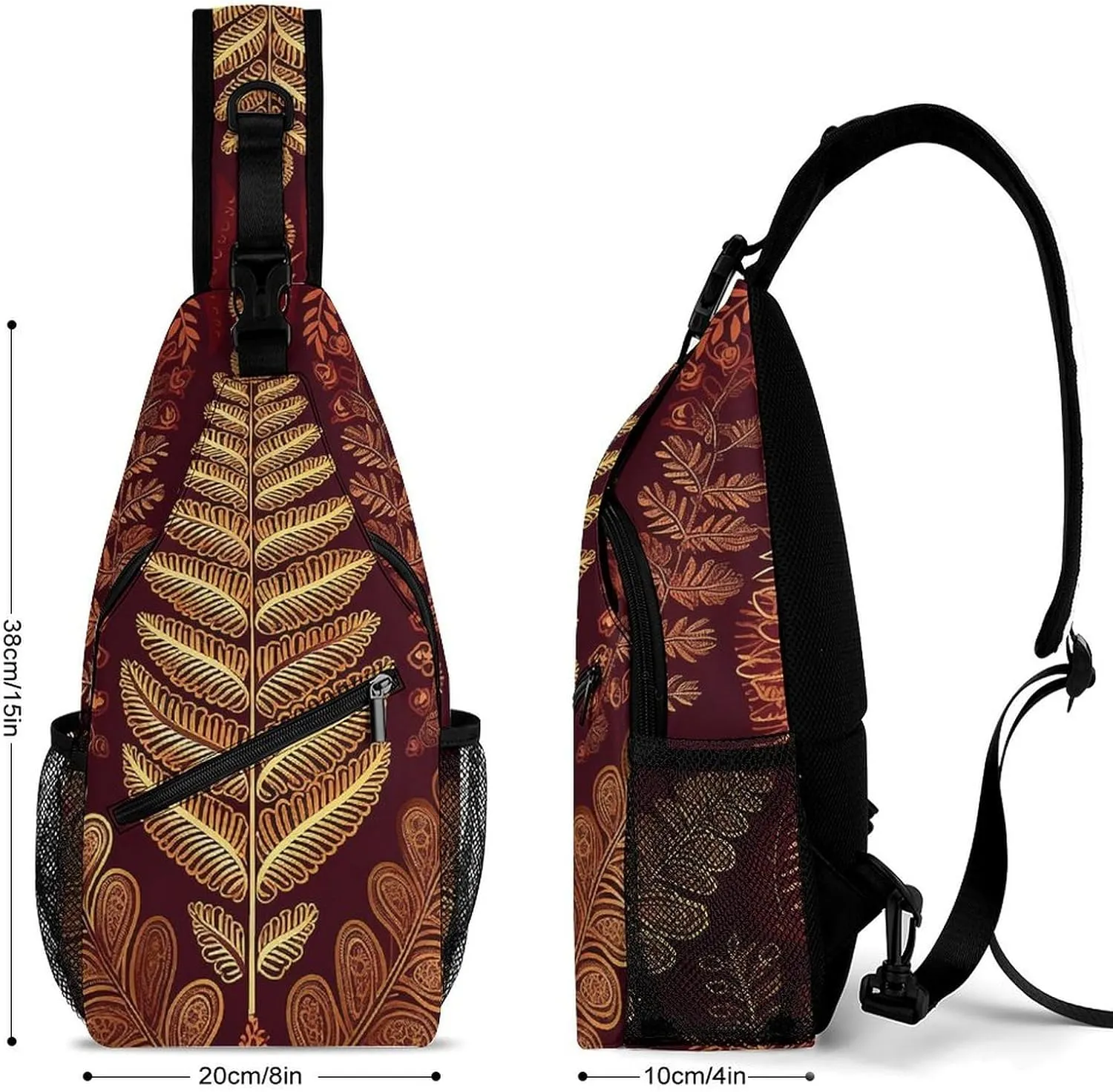 Small Crossbody Sling Backpack Mid-Century Modern Art Cat Chest Bags for Traveling Chest Fashion Shoulder Bag