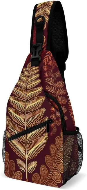 Small Crossbody Sling Backpack Mid-Century Modern Art Cat Chest Bags for Traveling Chest Fashion Shoulder Bag