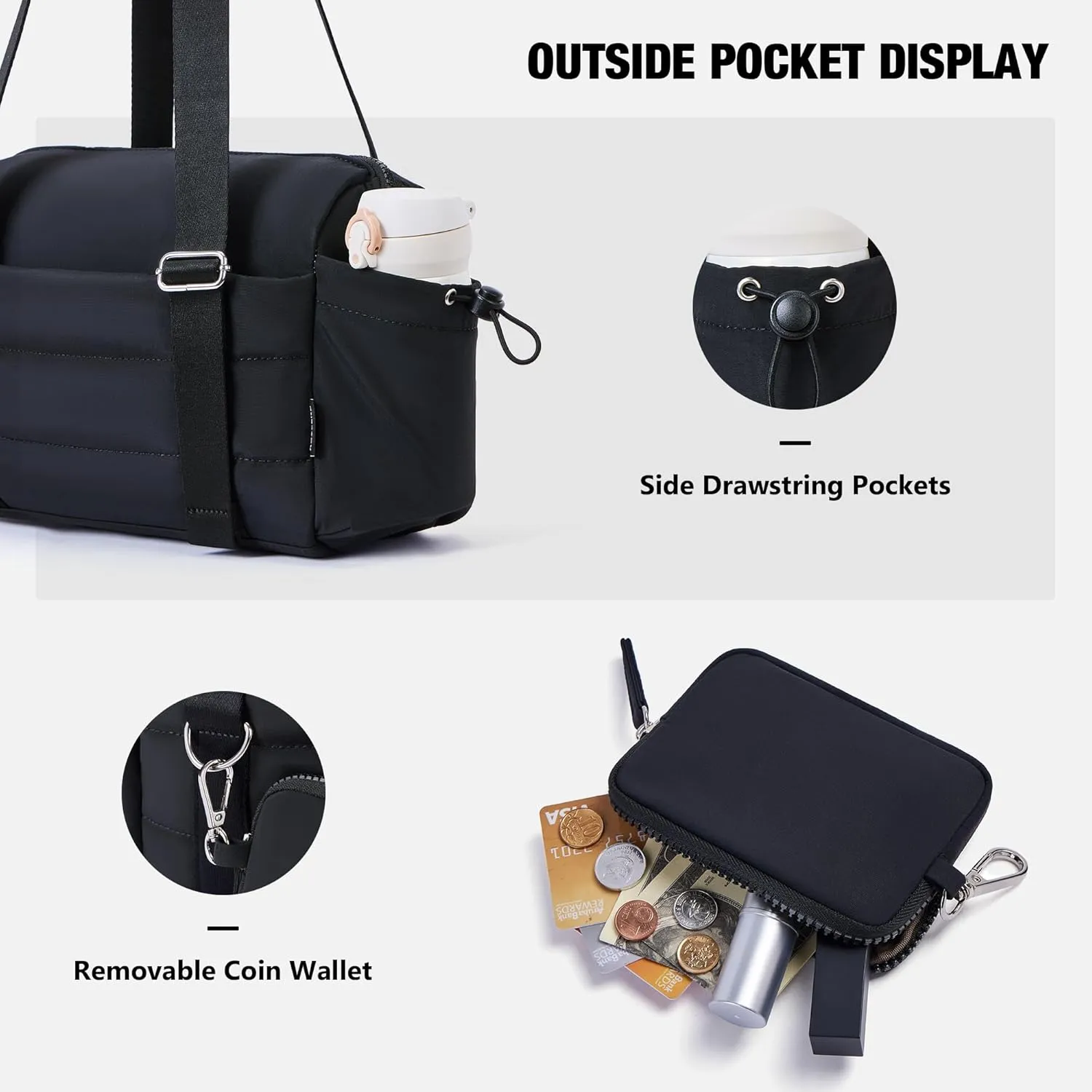 Small Gym Bag for Women 2 Set Mini Gym Duffle Bag with Wet Compartment and Coin Wallet, Gym Tote Bag for Workout/Sport/Travel