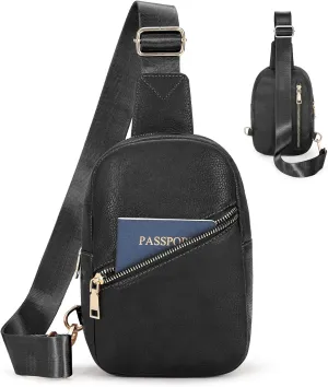 Small Sling Bag for Women Crossbody Leather Fanny Pack Anti-Theft Chest Bag Travel Sling Bags