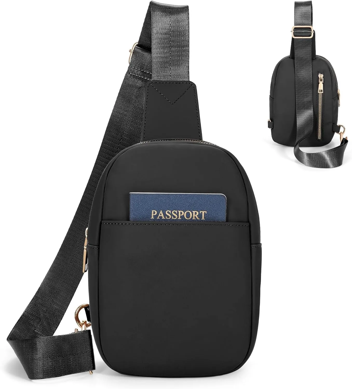 Small Sling Bag for Women Crossbody Leather Fanny Pack Anti-Theft Chest Bag Travel Sling Bags