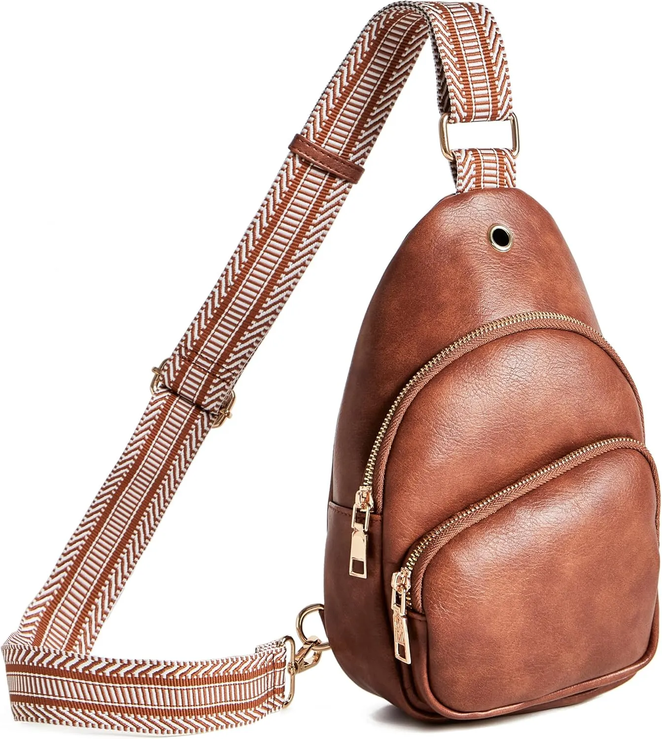 Small Sling Bag for Women Leather Crossbody Bags Fanny Pack Chest Bag for Travel