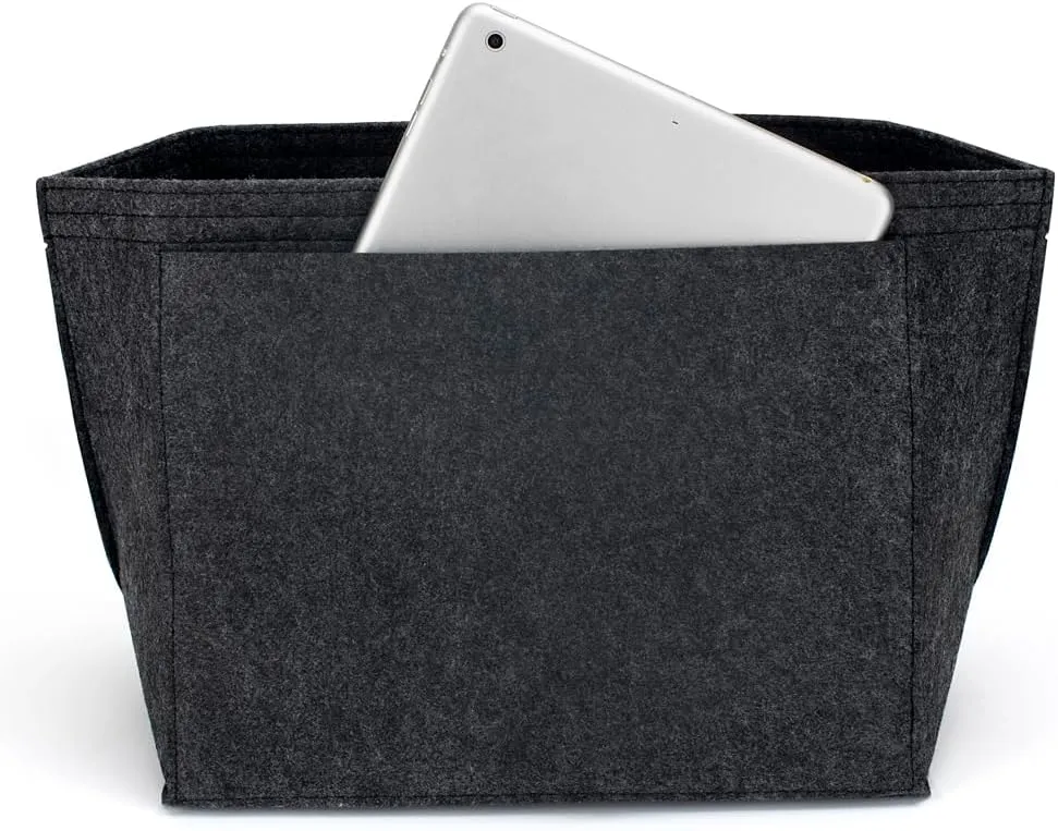 SMART DK Purse Organizer Insert for Longchamp Le Pliage Handbag Insert (BLACK, L/11 * 6.69 * 9.84in)