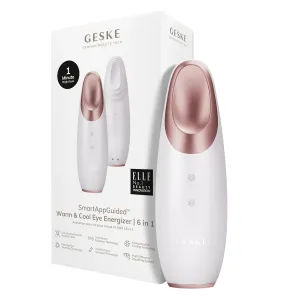 SmartAppGuided Warm & Cool Eye Massager | 6 in 1 | Combat Dark Circles & Under-Eye Bags | Refresh Droopy Eyelids | Anti-Stress & Relaxation | Sonic Massaging