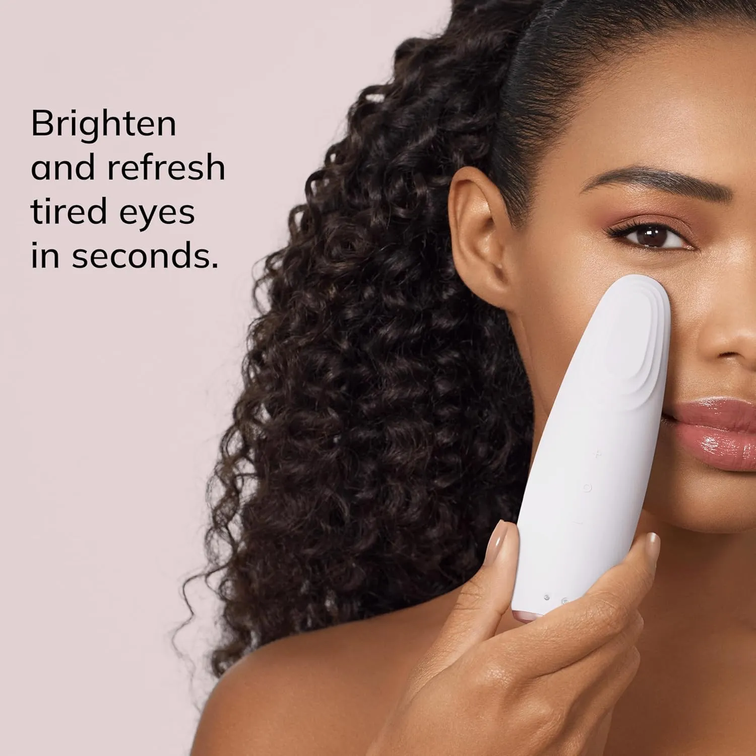 SmartAppGuided Warm & Cool Eye Massager | 6 in 1 | Combat Dark Circles & Under-Eye Bags | Refresh Droopy Eyelids | Anti-Stress & Relaxation | Sonic Massaging