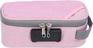 Smell Proof Bag, Odor Proof Pouch Organizer With Activated Carbon Adsorption Effect and Lock - Travel Storage Container (Pink)