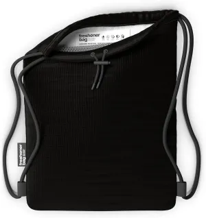 SmellWell Freshener Bag XL - Black - The Ultimate Shoebag With Built In Activated Bamboo Charcoal Inserts for Odor Eliminating and Moisture Absorbing - Keep shoes and gear fresh longer