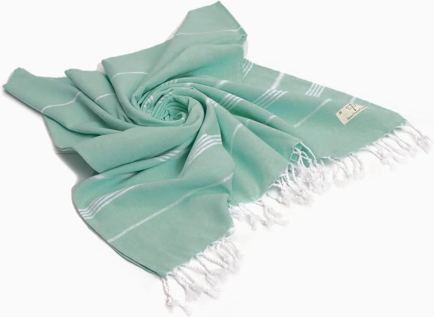 SMYRNA TURKISH COTTON Classical Series Original Turkish Beach Towel | Prewashed, 37 x 71 Inches | Peshtemal and Turkish Bath Towel for SPA, Beach, Pool, Gym and Bathroom