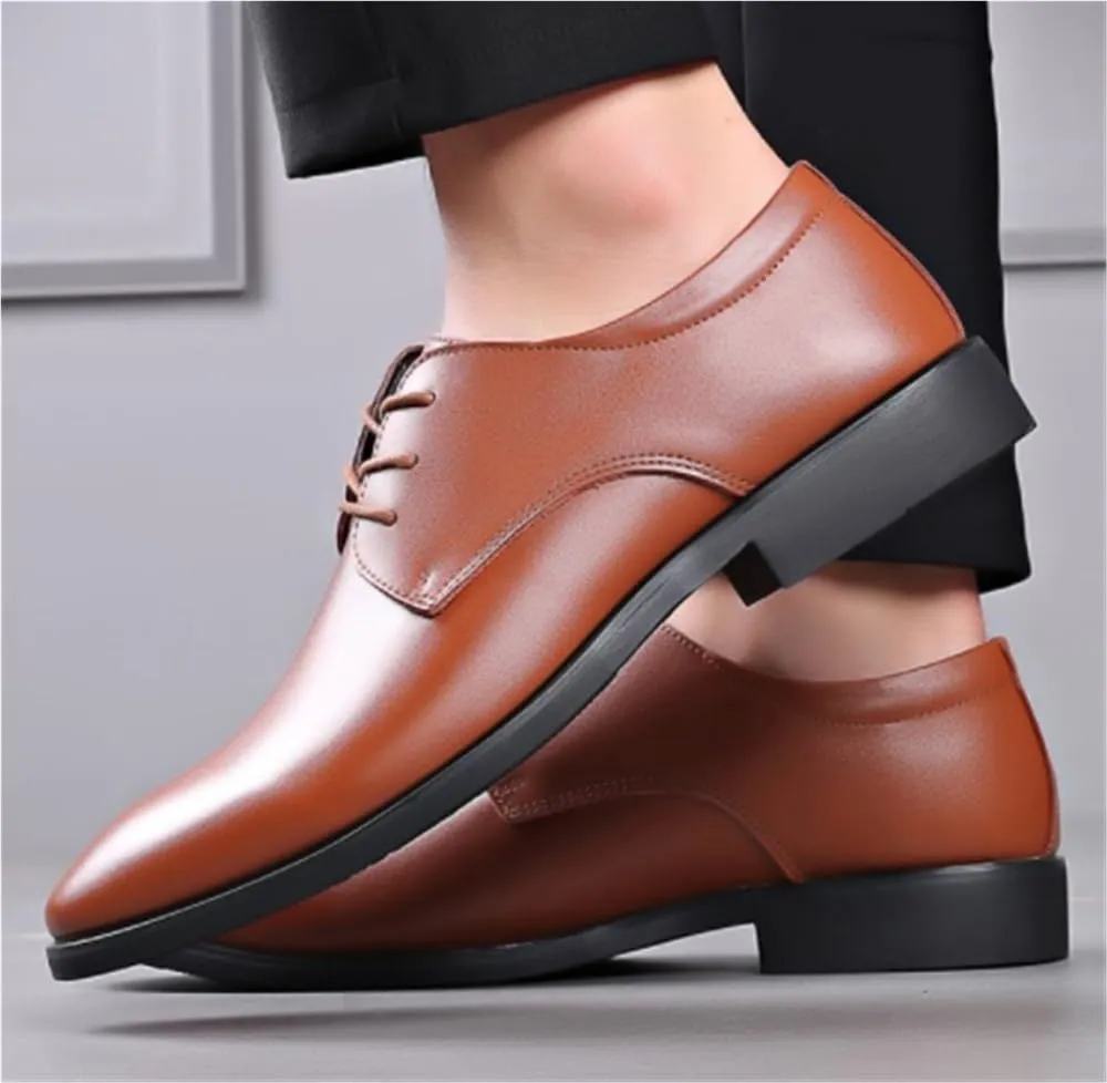 Soft Bottom Shoes Men's Casual Oxfords Dress Classic Work Office Business Comfortable Lace Up