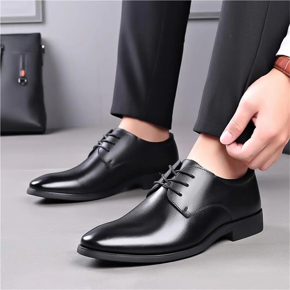 Soft Bottom Shoes Men's Casual Oxfords Dress Classic Work Office Business Comfortable Lace Up