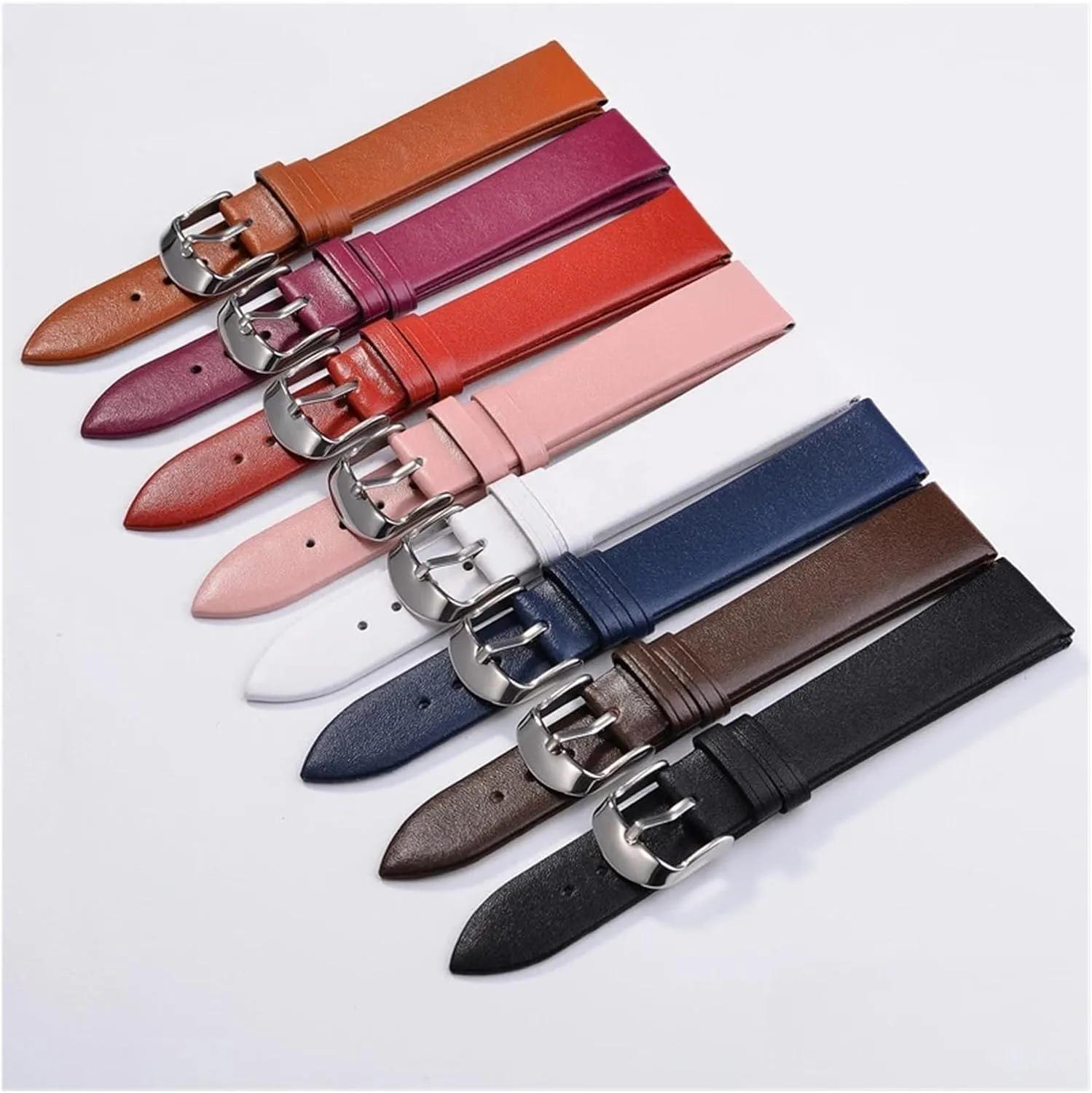 Soft Genuine Leather Watch Band Unisex Sweat-Proof Watch Strap Quick Release 12mm 14mm 16mm 18mm 20mm 22mm