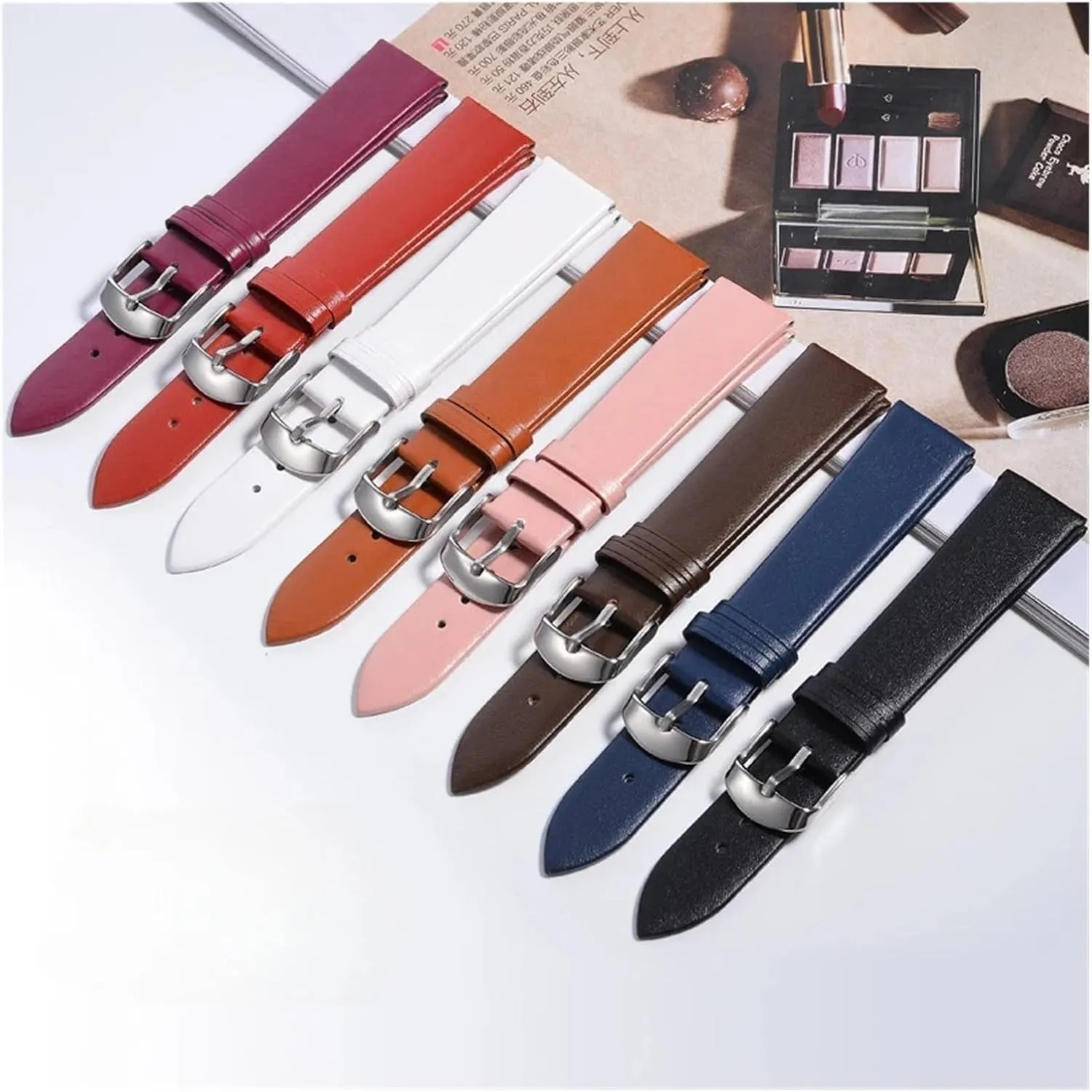 Soft Genuine Leather Watch Band Unisex Sweat-Proof Watch Strap Quick Release 12mm 14mm 16mm 18mm 20mm 22mm