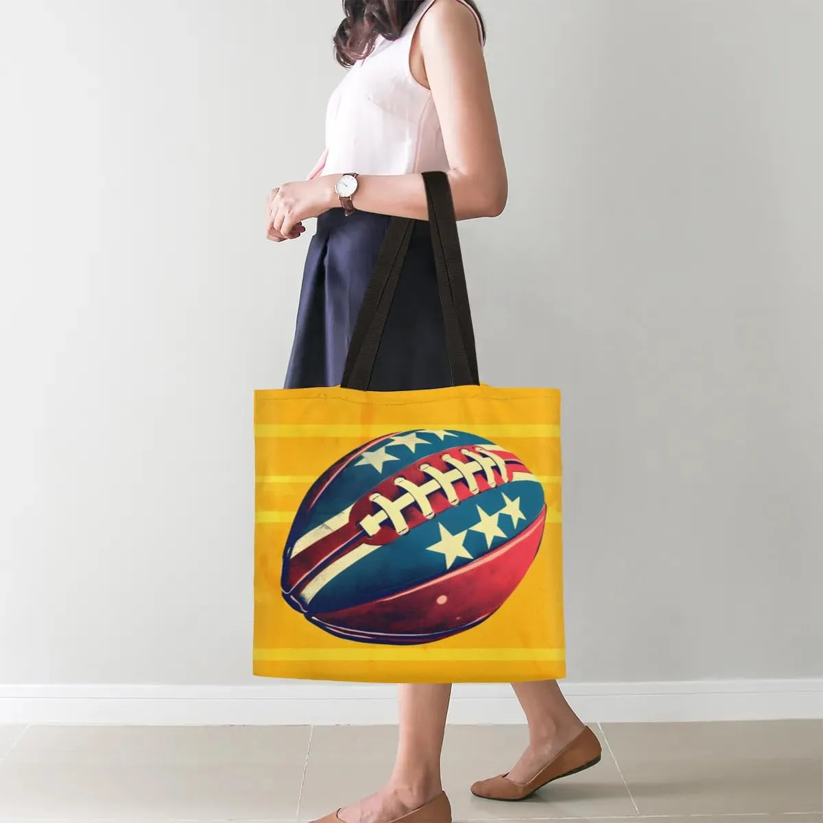 Softball Sportsmen Canvas Tote Bag for Women Men Stylish Tote Handbag Shoulder Bag Reusable Grocery Bag