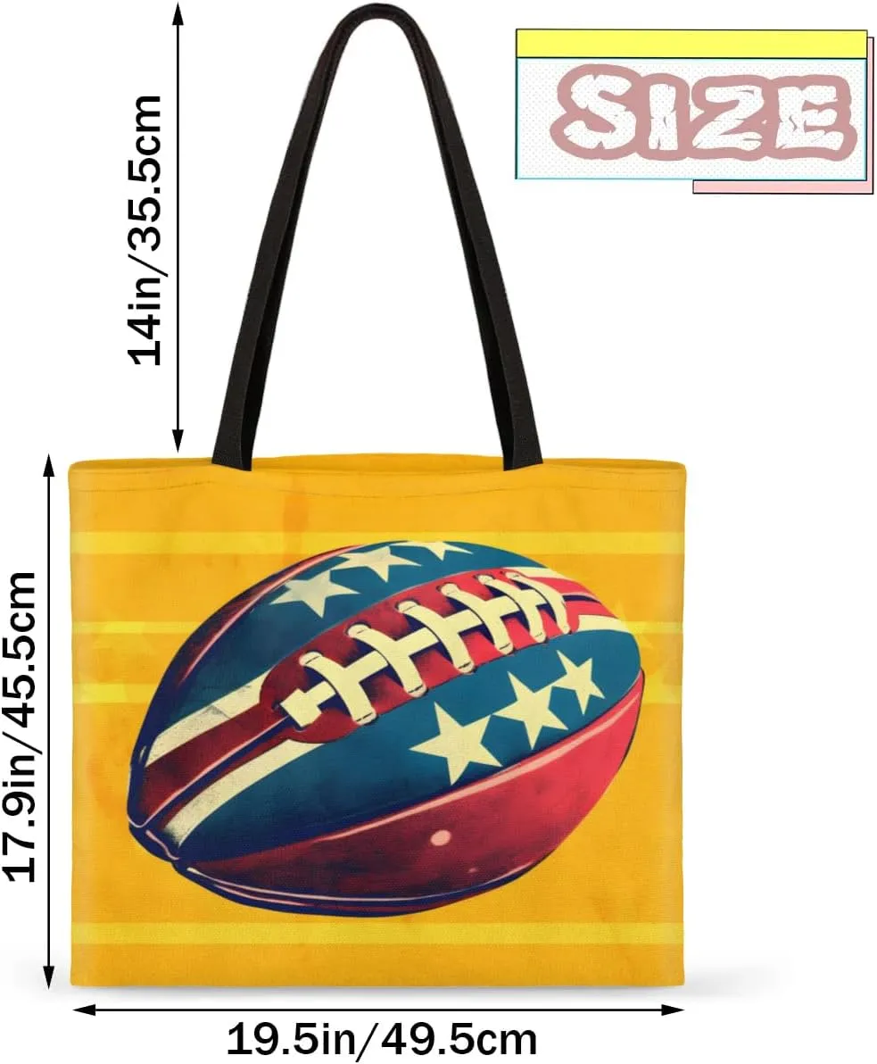 Softball Sportsmen Canvas Tote Bag for Women Men Stylish Tote Handbag Shoulder Bag Reusable Grocery Bag