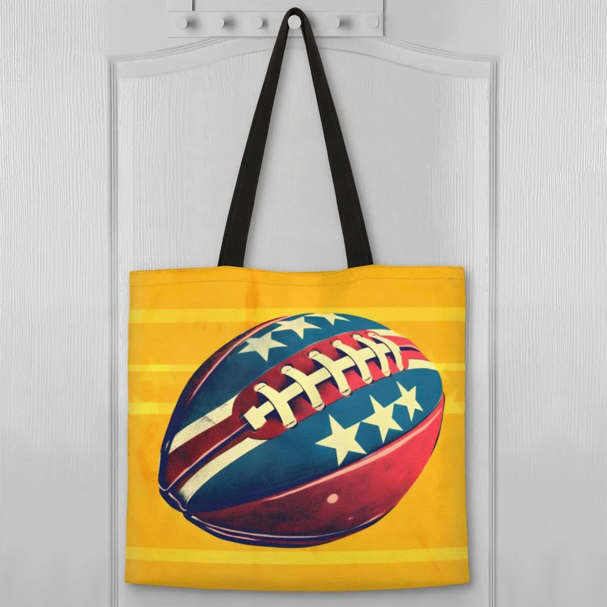 Softball Sportsmen Canvas Tote Bag for Women Men Stylish Tote Handbag Shoulder Bag Reusable Grocery Bag