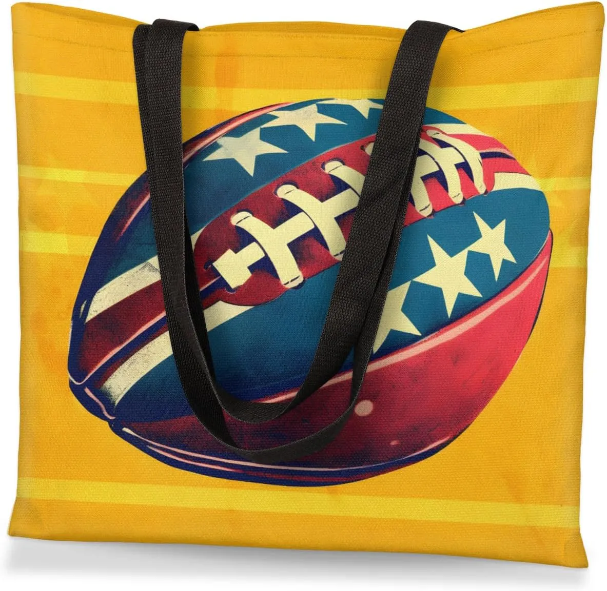 Softball Sportsmen Canvas Tote Bag for Women Men Stylish Tote Handbag Shoulder Bag Reusable Grocery Bag