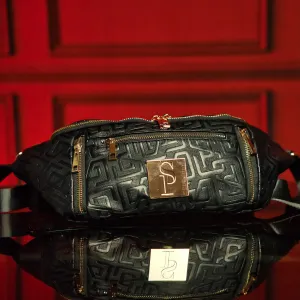 Sole Premise Black Monogram Leather Crossbody Bag
