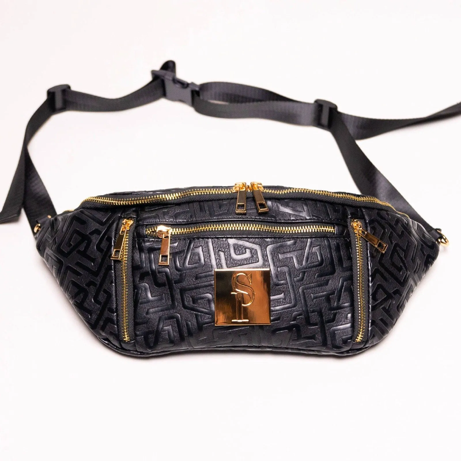 Sole Premise Black Monogram Leather Crossbody Bag