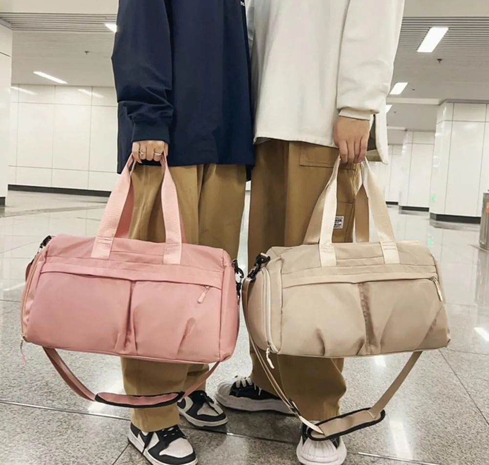 Solyinne Gym Bag for Men Women Sports Yoga Gym Bag Waterproof Shoulder Crossbody Short trip bag