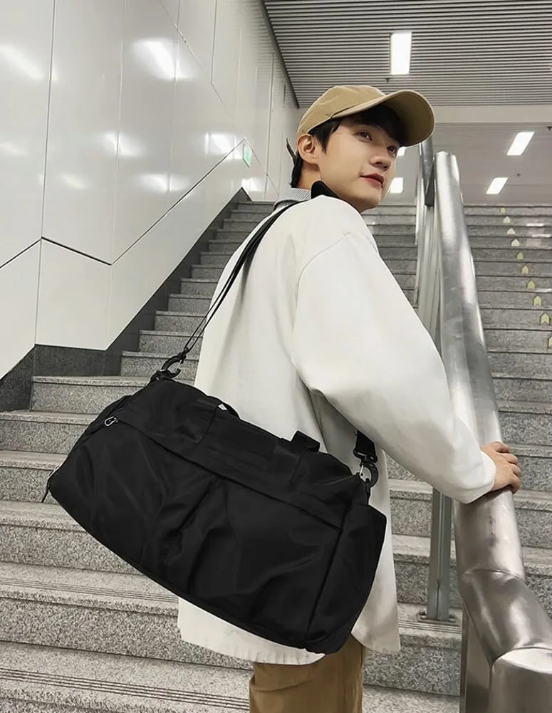 Solyinne Gym Bag for Men Women Sports Yoga Gym Bag Waterproof Shoulder Crossbody Short trip bag