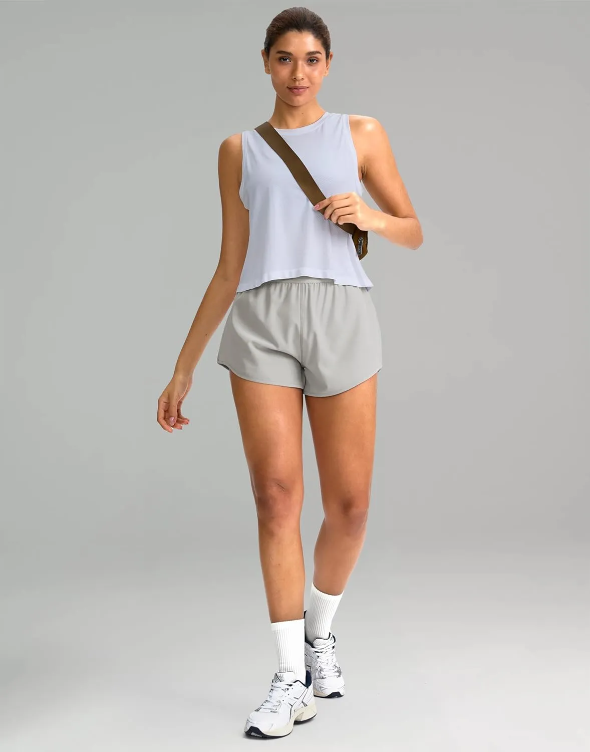 Soothfeel Women's Running Athletic Shorts with Zipper Pocket 3" Quick Dry Gym Workout Shorts for Women with Liner