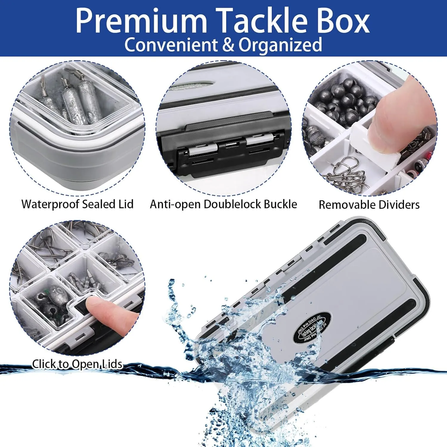 Sosation 482 Pcs Fishing Gear Equipment Kit, Backpack and Tackle Box with Tackle Included, Lures, Hooks, Sinkers Tools Accessories Kit Fishing Gifts for Men