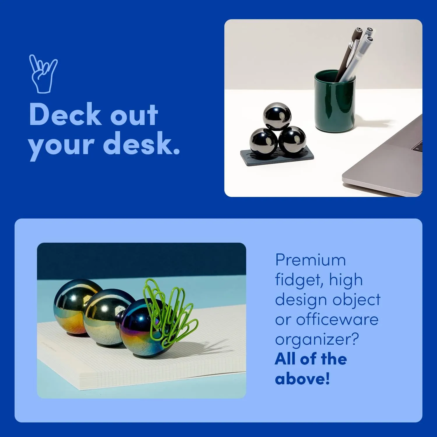 Speks Supers Magnetic Balls Fidget Toy for Adults and Teens 14  | Stress Relief, Desk Toy | Set of 3 | Oil Slick