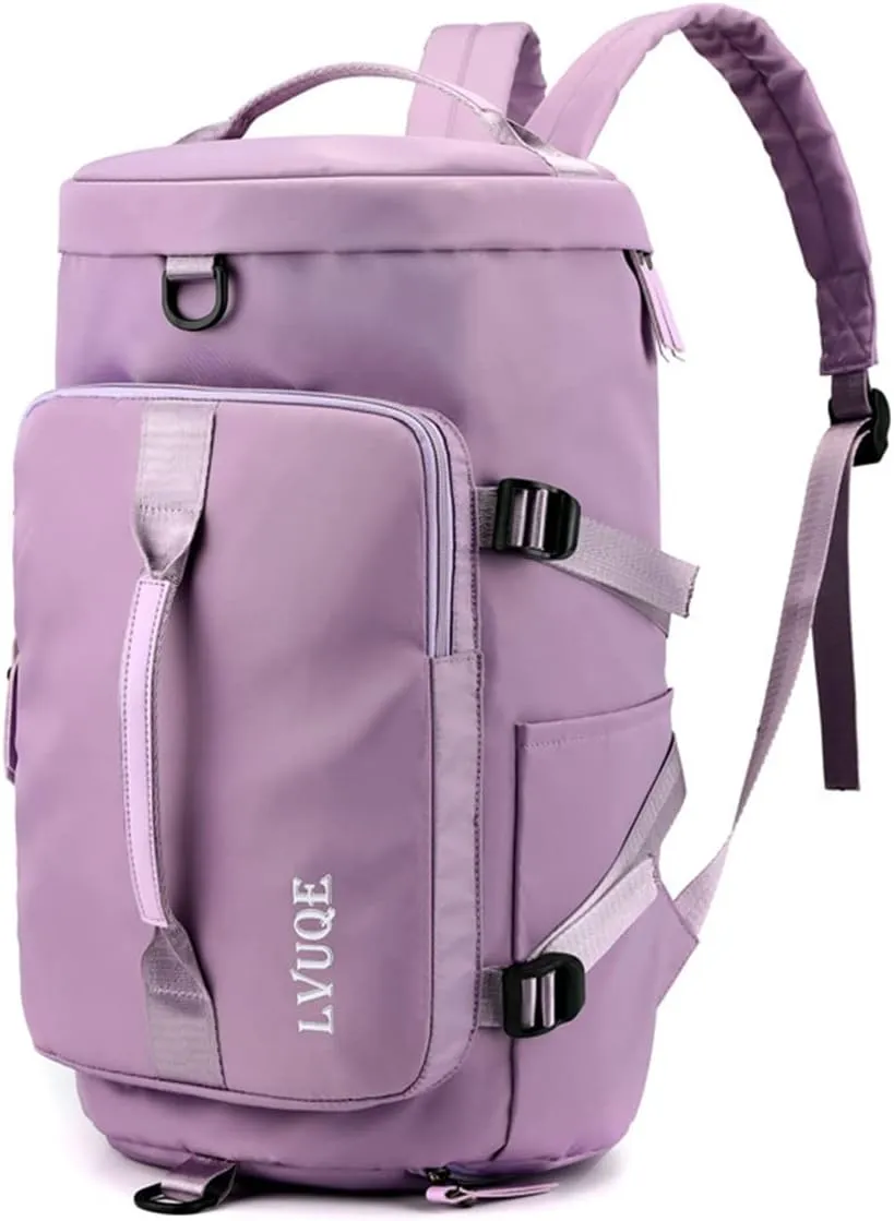Sport gym bag,duffel bag with shoe compartment foldable training handbag for men and women – sport travel bag overnight weekend shoulder weight dry bag -Waterproof Dry Wet Separated Gym Bags