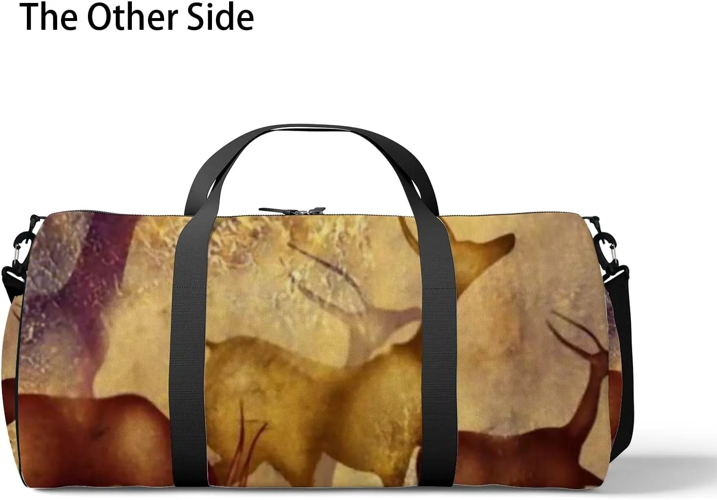 Sports Gym Bag for Women and Men Waterproof 3d Art Deer Painting Duffel Bag Lightweight Carryon Traveling Boarding Gripsack