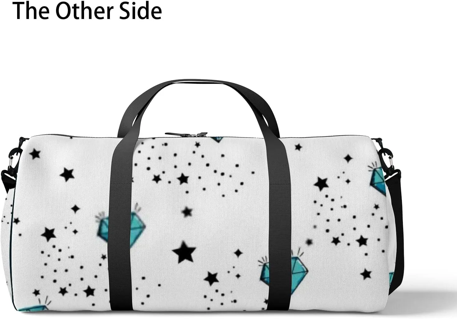 Sports Gym Bag for Women and Men Waterproof Abstract Jewel Pattern Bright Colorful Duffel Bag Lightweight Carryon Traveling Boarding Gripsack