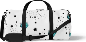 Sports Gym Bag for Women and Men Waterproof Abstract Jewel Pattern Bright Colorful Duffel Bag Lightweight Carryon Traveling Boarding Gripsack