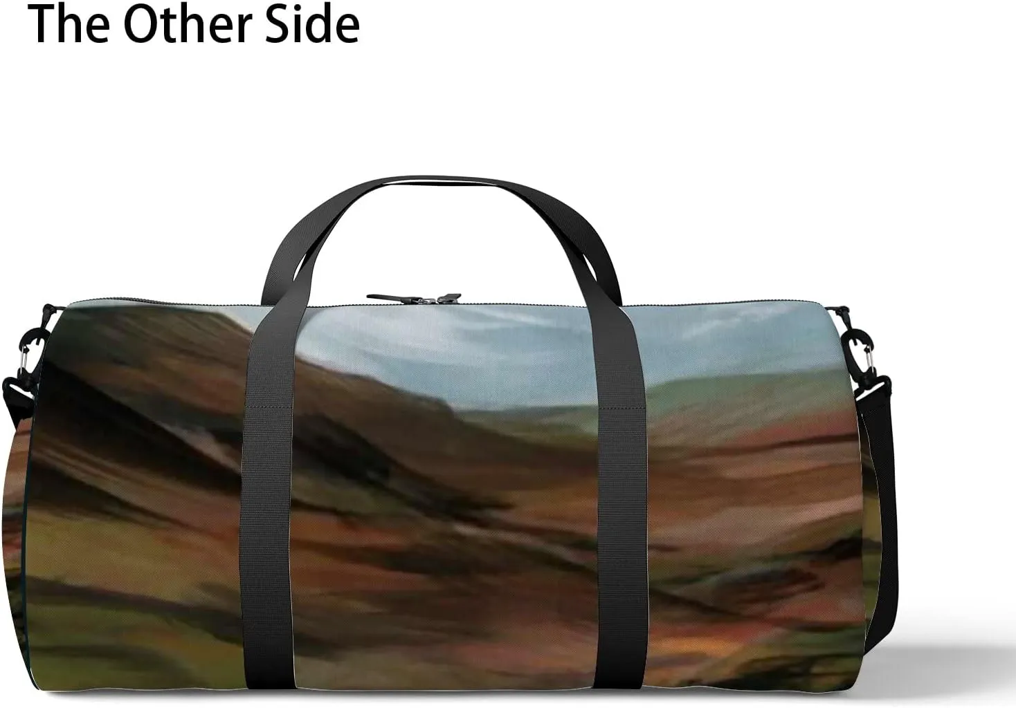 Sports Gym Bag for Women and Men Waterproof Abstract Landscape Duffel Bag Lightweight Carryon Traveling Boarding Gripsack