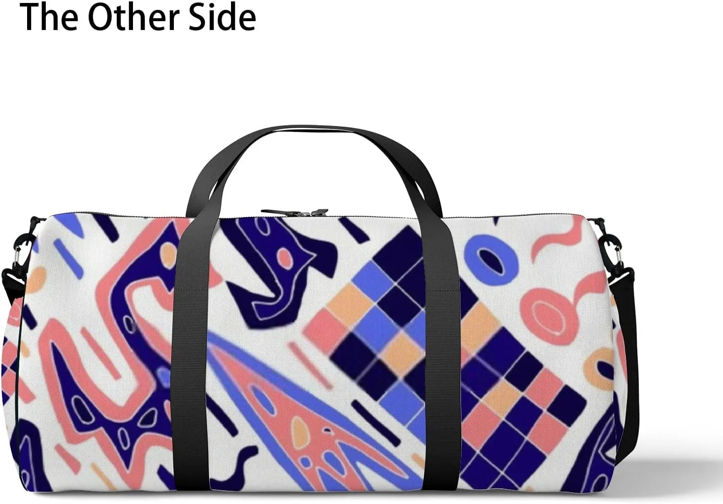 Sports Gym Bag for Women and Men Waterproof Abstract Modern Doodles Bright Summer Print Duffel Bag Lightweight Carryon Traveling Boarding Gripsack