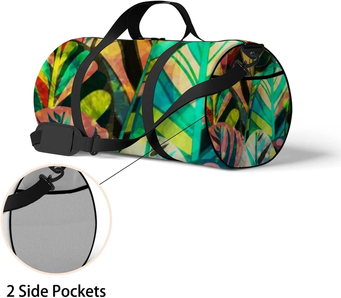 Sports Gym Bag for Women and Men Waterproof Blue Green Orange Pink Forest Duffel Bag Lightweight Carryon Traveling Boarding Gripsack