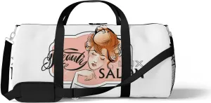 Sports Gym Bag for Women and Men Waterproof Ceautiful Woman Beauty Duffel Bag Lightweight Carryon Traveling Boarding Gripsack