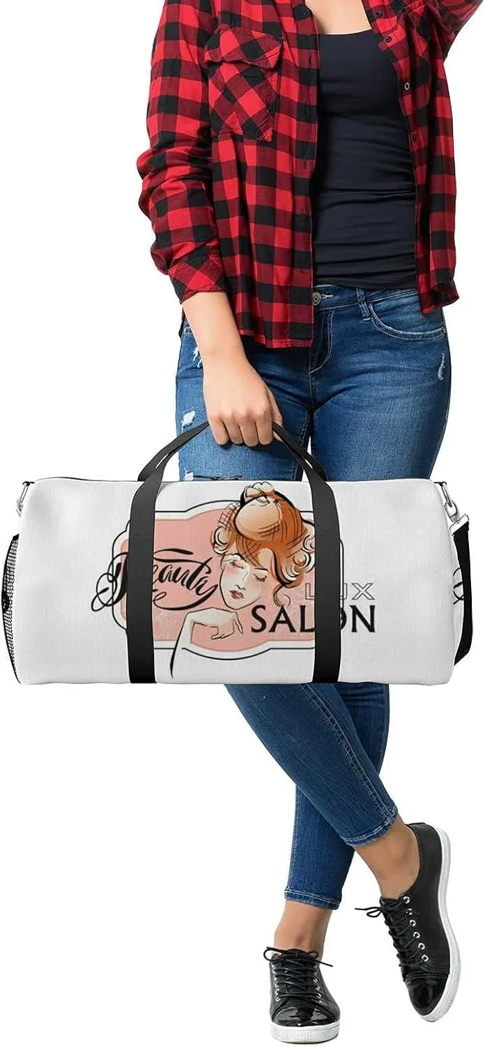 Sports Gym Bag for Women and Men Waterproof Ceautiful Woman Beauty Duffel Bag Lightweight Carryon Traveling Boarding Gripsack