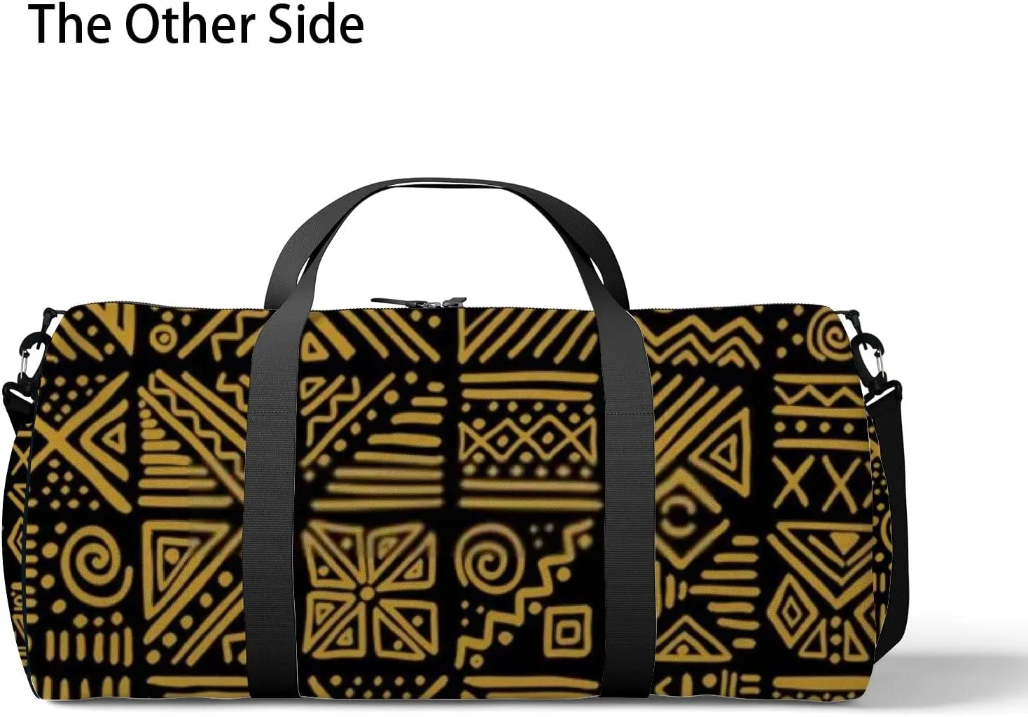 Sports Gym Bag for Women and Men Waterproof Ethnic Tribal Style Duffel Bag Lightweight Carryon Traveling Boarding Gripsack