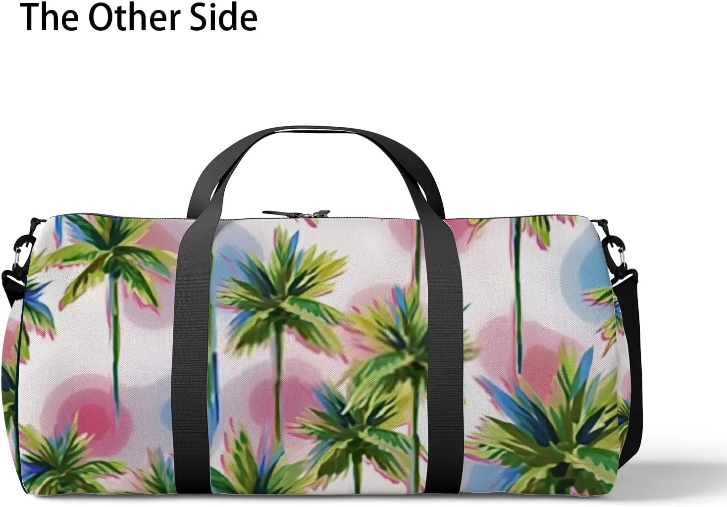 Sports Gym Bag for Women and Men Waterproof Summer Tropical Trees Green Duffel Bag Lightweight Carryon Traveling Boarding Gripsack