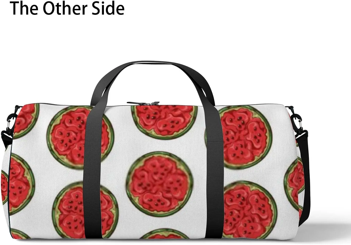Sports Gym Bag for Women and Men Waterproof Watermelon Sketch Style Duffel Bag Lightweight Carryon Traveling Boarding Gripsack