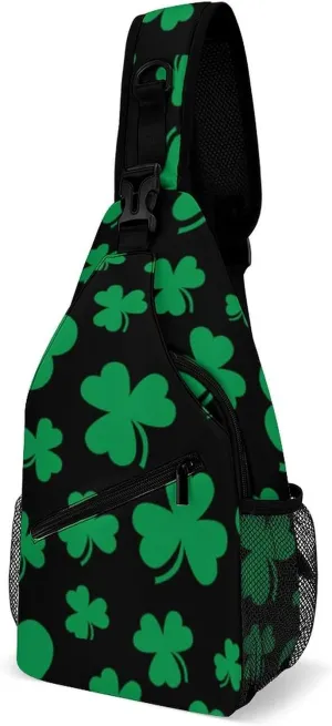 St Patrisks Day Sling Backpack Men Womans Crossbody Backpack Chest Bag Gym Daypack Hiking Bag Small Cross Body Bags Outdoor Backpacks