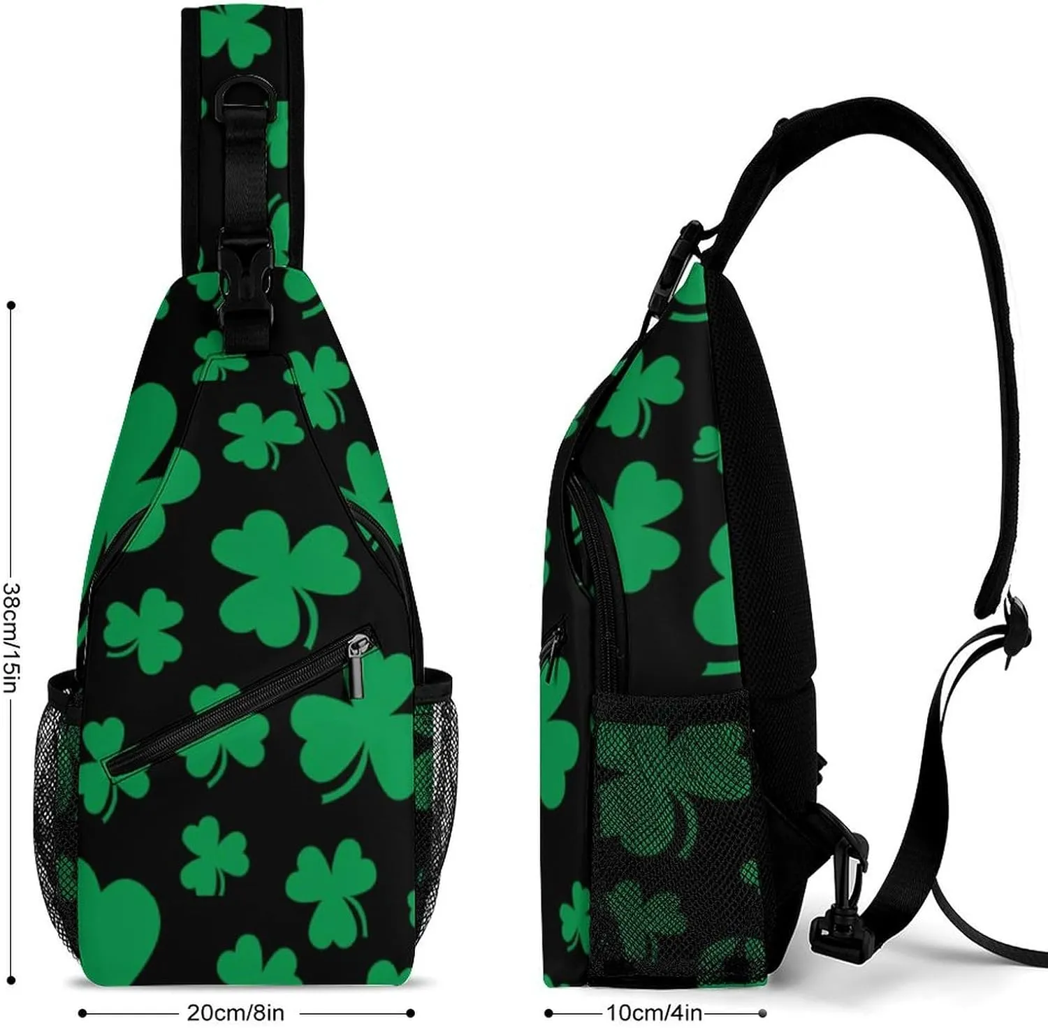 St Patrisks Day Sling Backpack Men Womans Crossbody Backpack Chest Bag Gym Daypack Hiking Bag Small Cross Body Bags Outdoor Backpacks