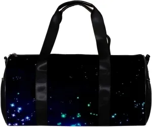 Stars Space Nebula Water Resistant Sports Duffel Gym Bag Travel Weekend Bag 17.7x9x9in