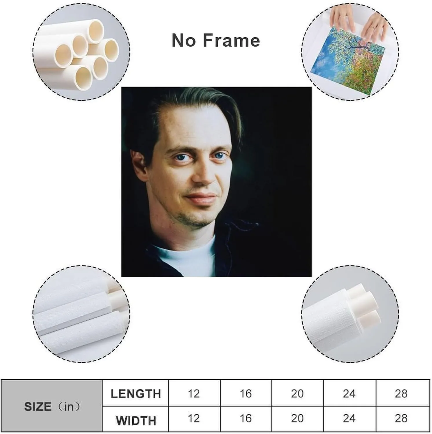 Steven Buscemi Poster (10) Room Aesthetic Poster Print Art Wall Painting Canvas Posters Gifts Modern Bedroom Decor 12x12inch(30x30cm)