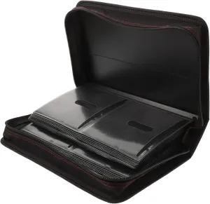 Storage Case Portable Disc Holder with Large Capacity for Discs Zipper Closure for Travel and Home Organization and Shock Resistant Design
