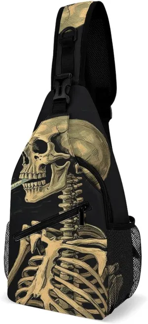 Strange Painting Sling Bag for Men Women Travel Crossbody Bags Large Hiking Sling Backpack Chest Bag Man Purse