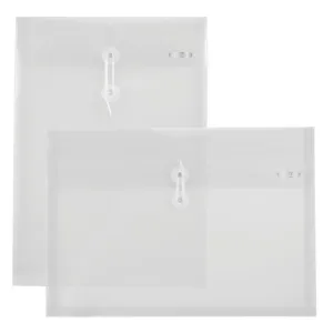 String Envelope Letter Size Clear Top/Side Loading (2/Pack)