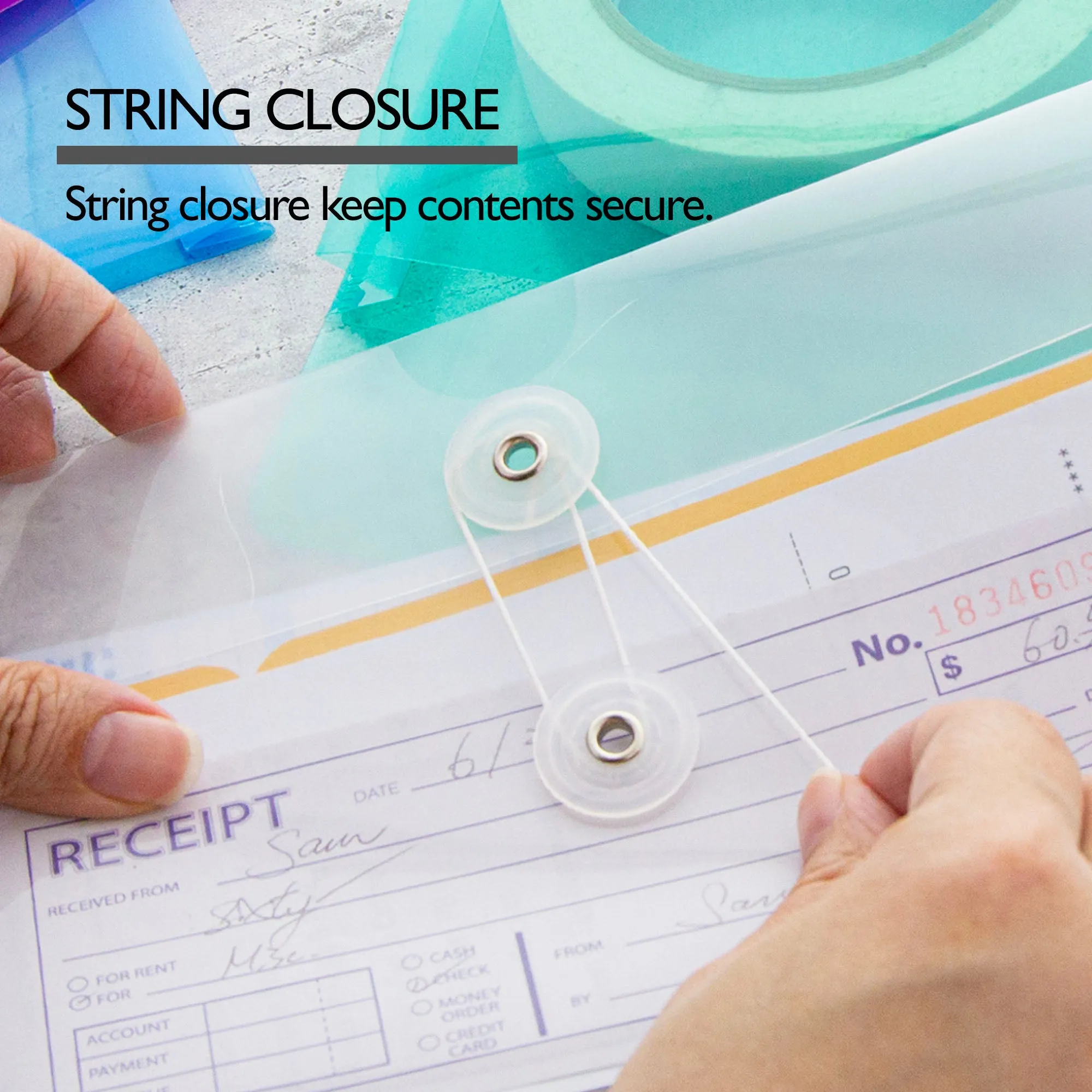 String Envelope Poly Coupon / Check Size (3/Pack)