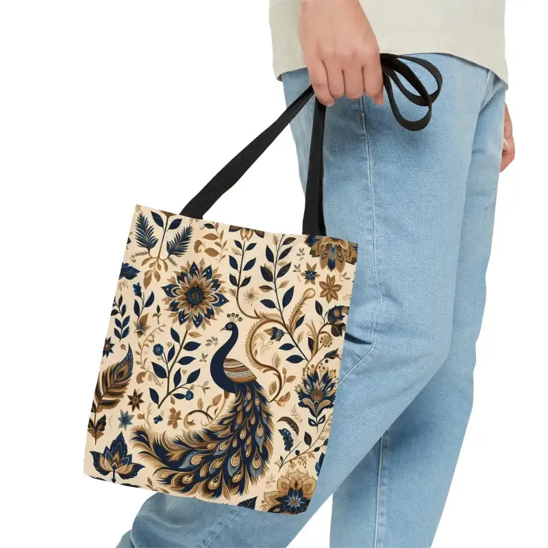Stylish Aop Tote Bag with Chic Black Lining